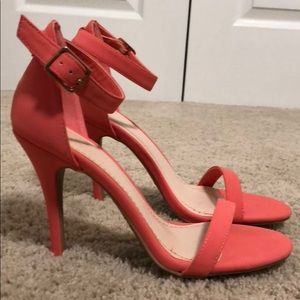 Pink Ankle Strap Heels